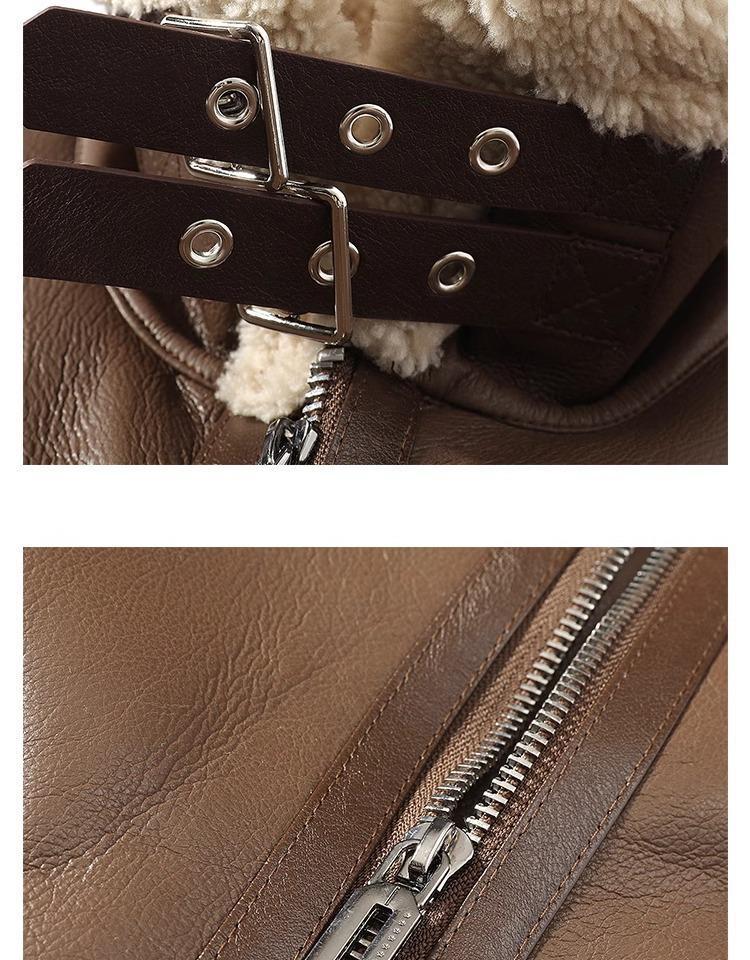 Fur Integrated Suede Jacket Male Velvet Padded Thickened Top - Eshtree