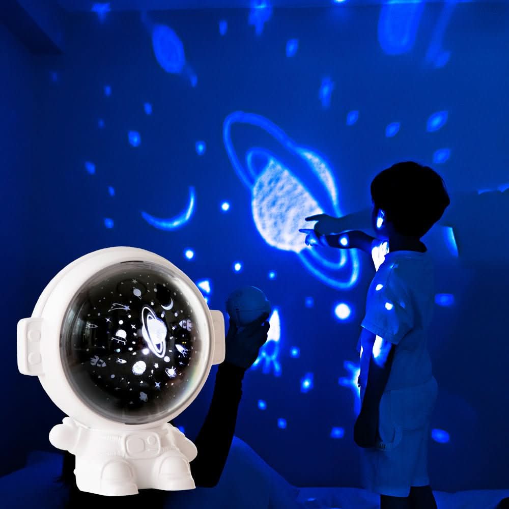 Galaxy Star Projector Starry Sky Night Light Astronaut Lamp Room Decr Gift Child Kids Baby Christmas Spaceman Projection - Eshtree