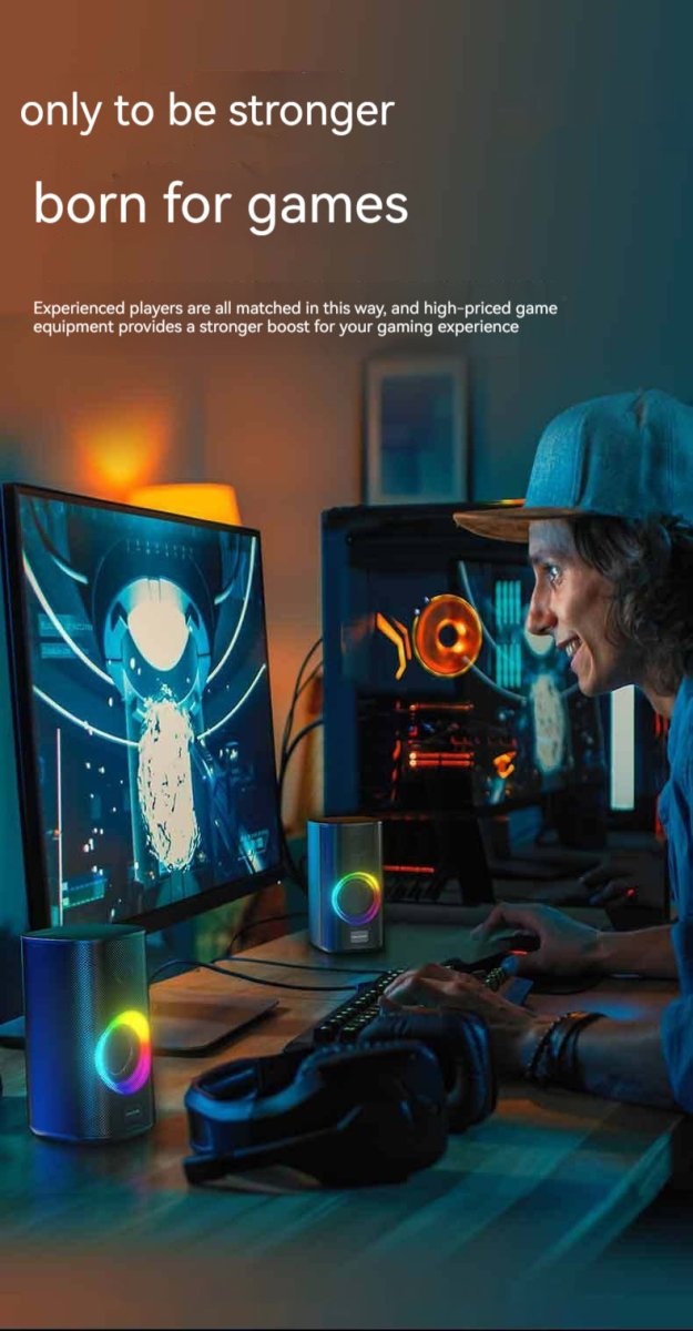 Game Colorful E - sports Desktop Bluetooth Speaker Dual Speaker Computer Stereo Speaker - Eshtree