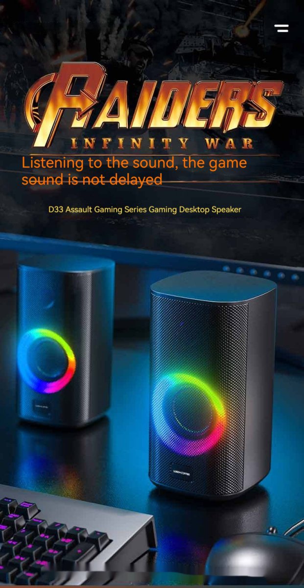Game Colorful E - sports Desktop Bluetooth Speaker Dual Speaker Computer Stereo Speaker - Eshtree