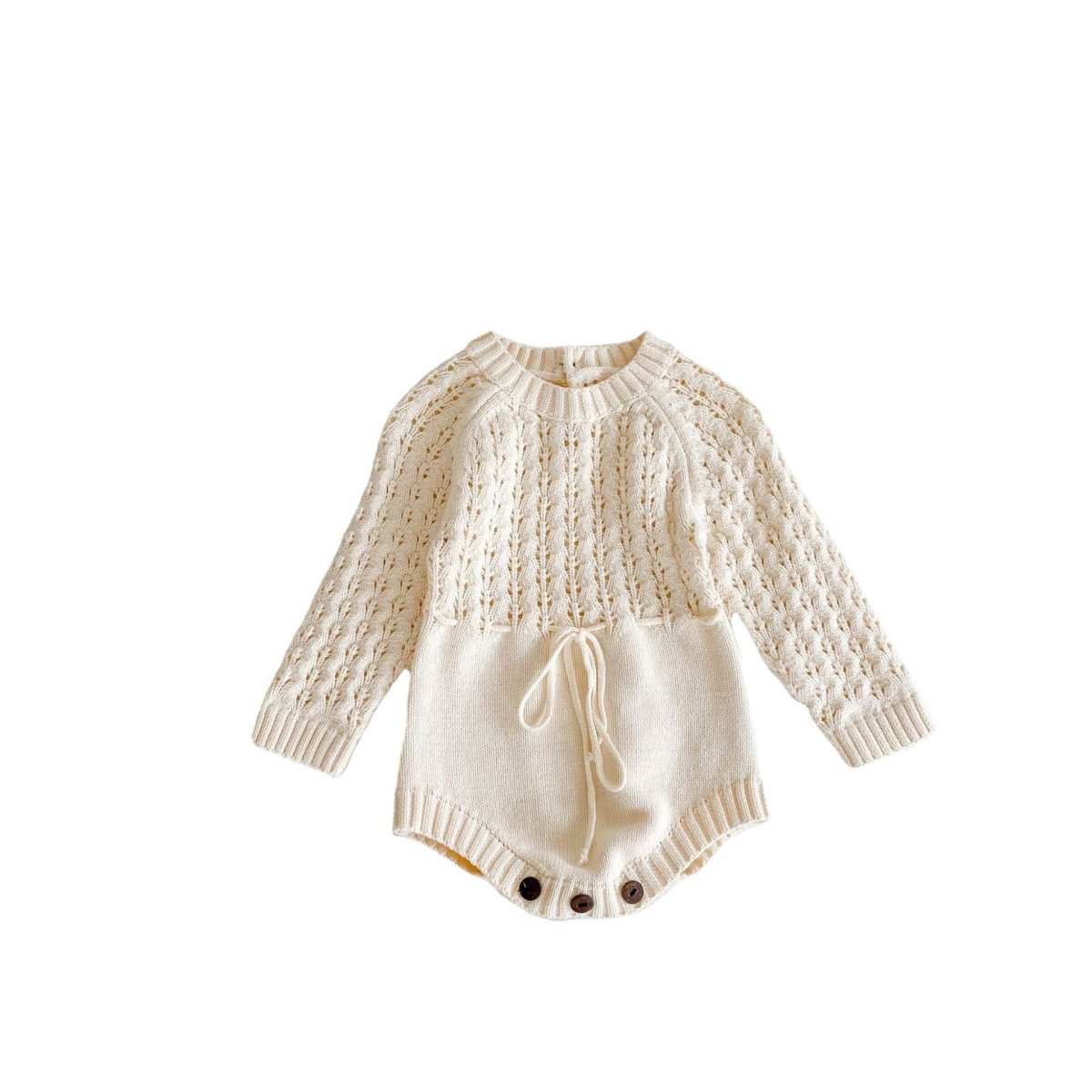 Girl Baby Knitted Hollow Waist Girdle Long Sleeves Harpy Dress Triangle - Eshtree