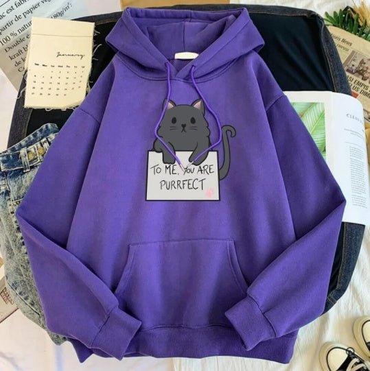 Girls Blank Solid Color Hoodie Sweater - Eshtree
