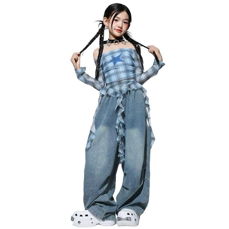 Girls Clothing Kids Hip - Hop Street Dance Trendy Outfit Set - Eshtree