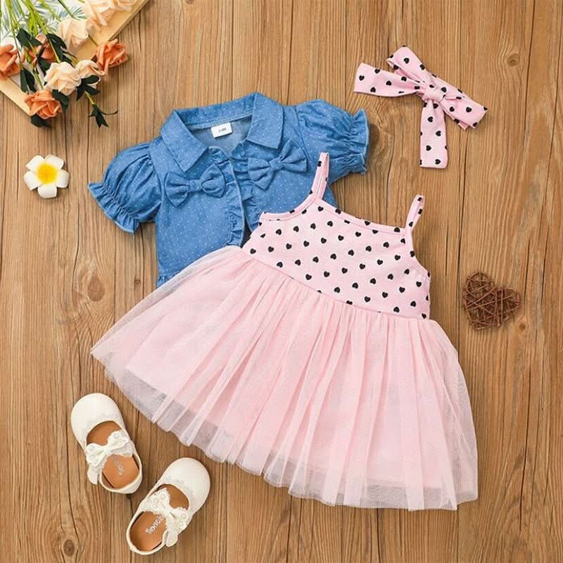 Girls' Coat Suspender Skirt Two - piece Baby Dress - Eshtree