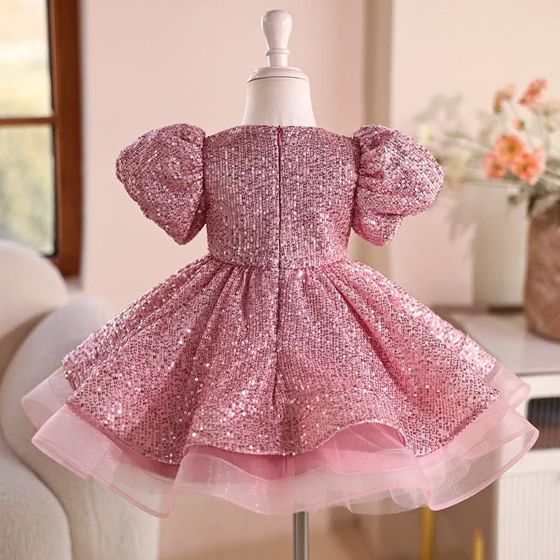 Girls Dress Sequined Short Puffy Tulle Skirt - Eshtree