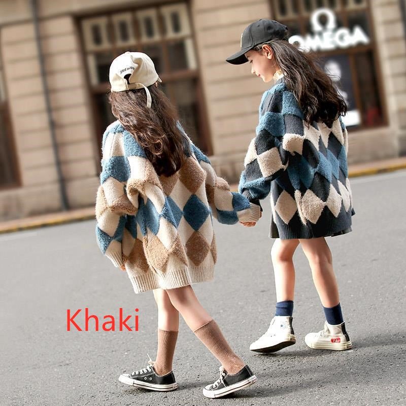 Girls' knitted cardigan new spring and autumn clothing - Eshtree