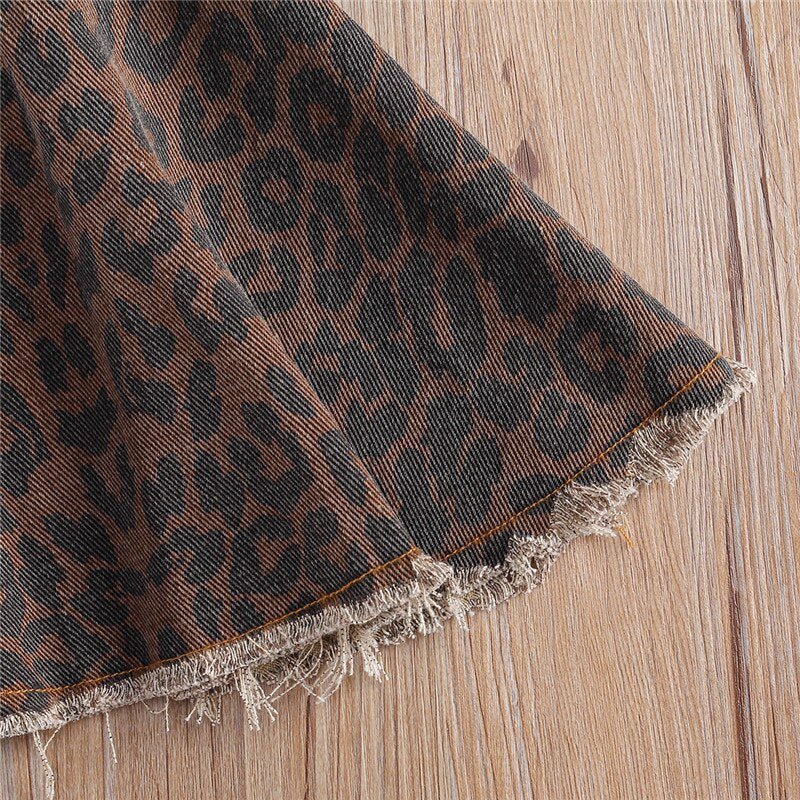 Girls leopard - print flared pants - Eshtree