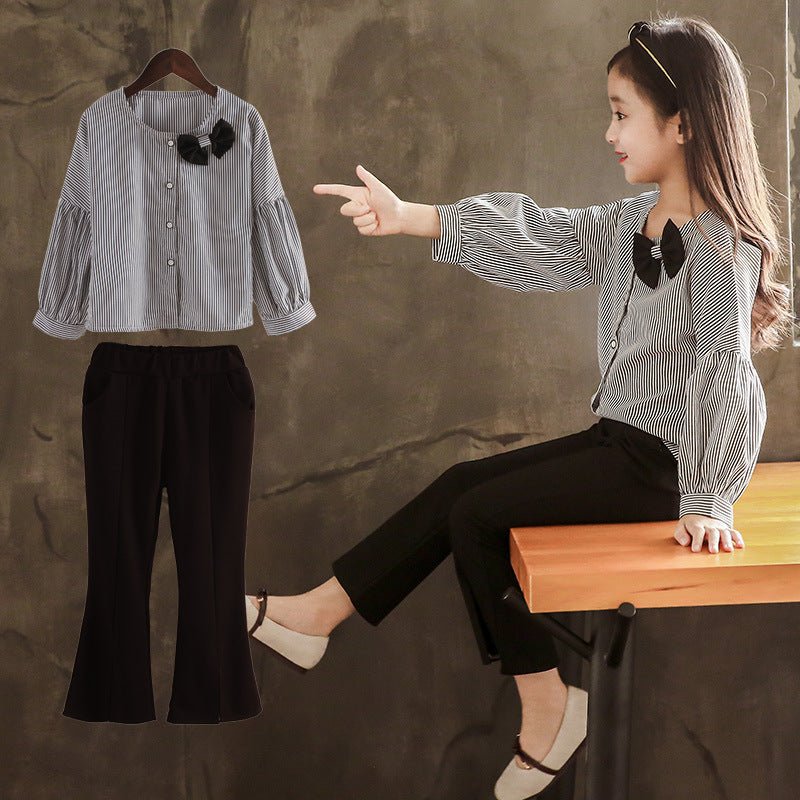 Girls Spring Bows Shirts Pants Suits - Eshtree