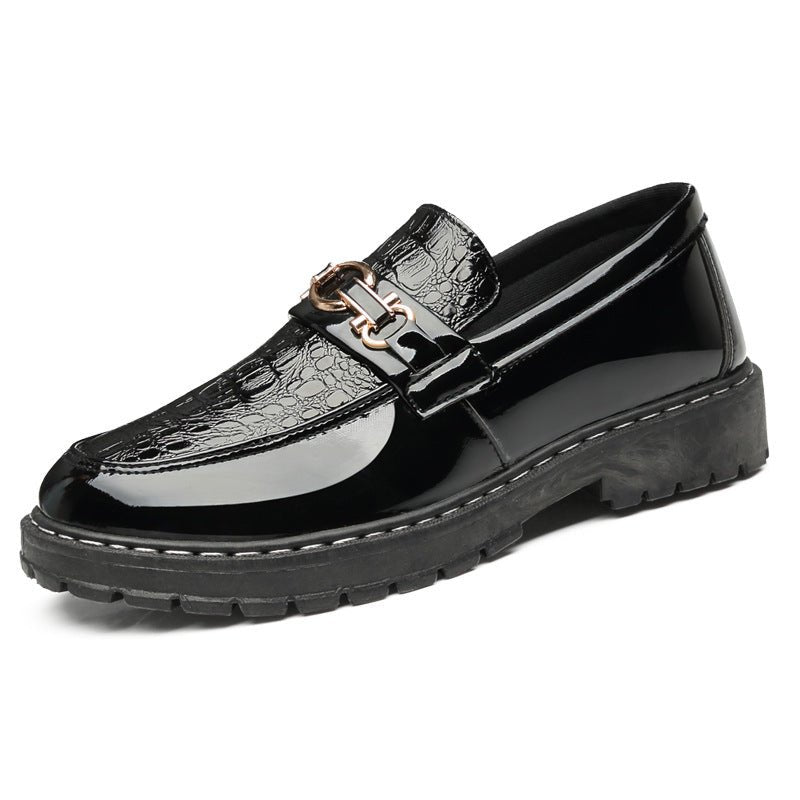 Glossy Casual Men's Youth British Leather Shoes - Eshtree