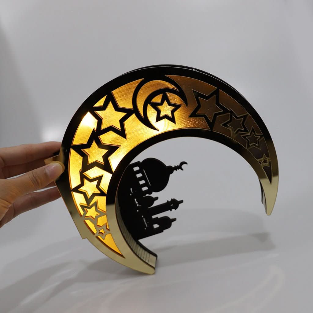 Golden Moon Castle Hollow Letters With LED Lights Dining Table Decoration - Eshtree