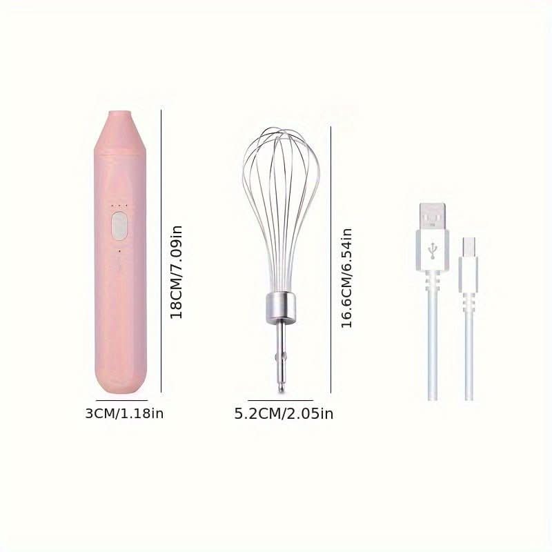 Hand - held Electric Whisk Household Baking Cake Egg White Whisk Small Straight Handle Whisk Wireless Whisk - Eshtree