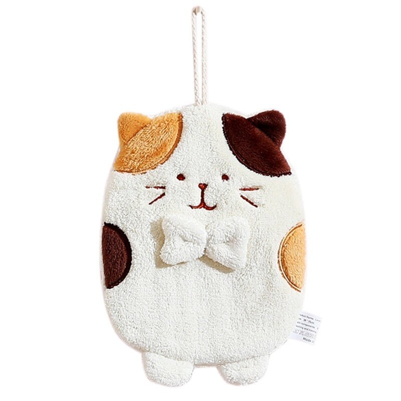 Hand Towel Hanging Cute Kitten Absorbent Lint - free Household Kitchen - Eshtree