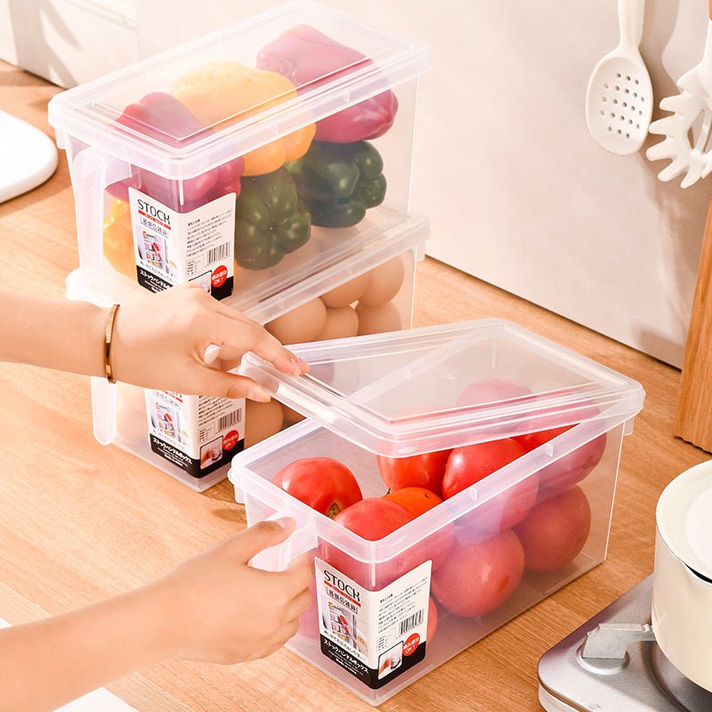 Handle Large Capacity Transparent Fresh - keeping Refrigerator Storage Box - Eshtree