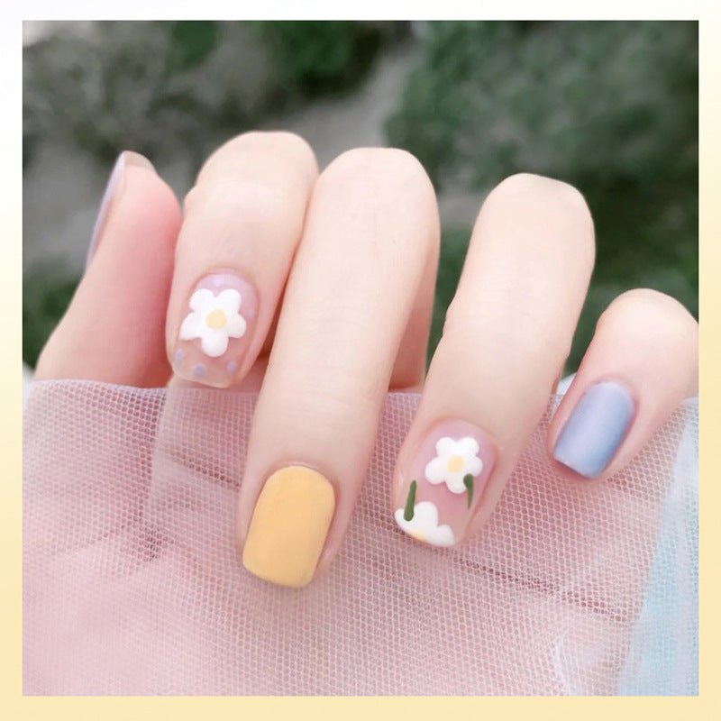Head Matte Frosted Almond Shape Wear Nail Nail Piece Finished - Eshtree