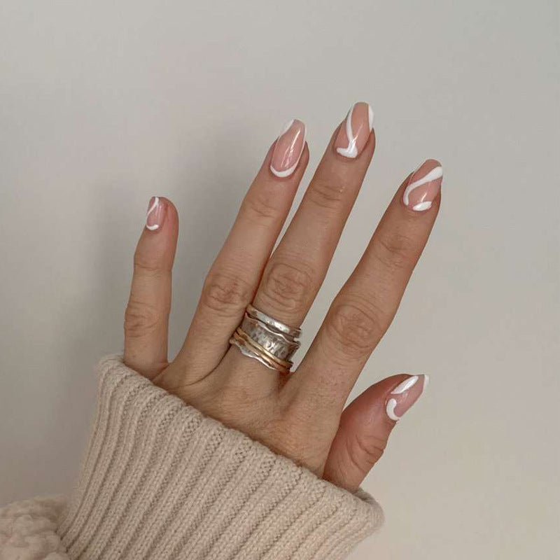 Head Matte Frosted Almond Shape Wear Nail Nail Piece Finished - Eshtree