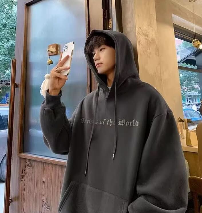 Heavy Hooded Men's Sweater Autumn Letters - Eshtree