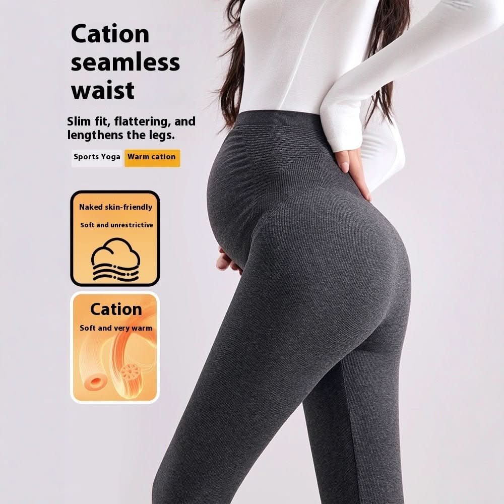 High Elastic Thermal Outerwear Clothing Plus Size Maternity Leggings - Eshtree