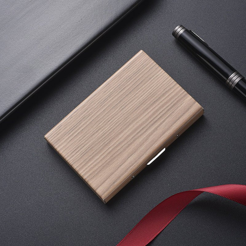 High - end Stainless Steel Cardholder With Map Engraving Designed To Prevent Demagnetization - Eshtree