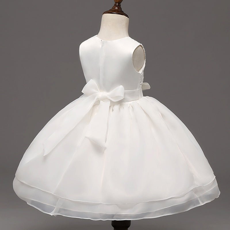 High grade baby wedding dress, baby girl dress, children hook flower, one year old full moon wine, wedding dress wholesale - Eshtree