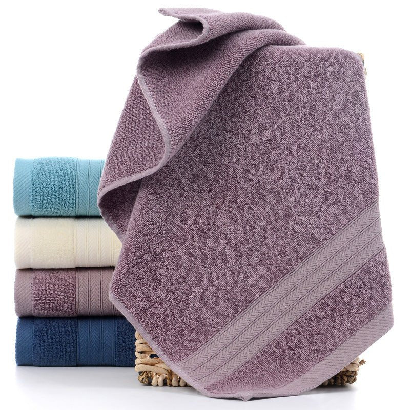 Home Fashion Simple Solid Color Cotton Towel - Eshtree