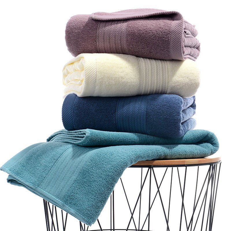 Home Fashion Simple Solid Color Cotton Towel - Eshtree