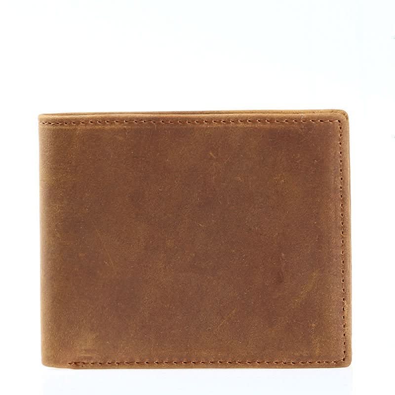 Horse Leather Men Wallet Leather Wallet Men Ultra - Thin Casual Short Wallet - Eshtree