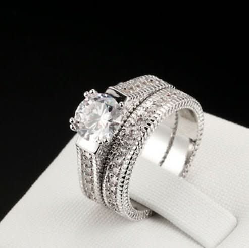 Hot European and American engagement rings diamond sets ring jewelry - Eshtree