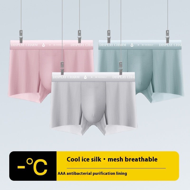 Ice Silk Men's Underwear Thin Breathable Boxers - Eshtree