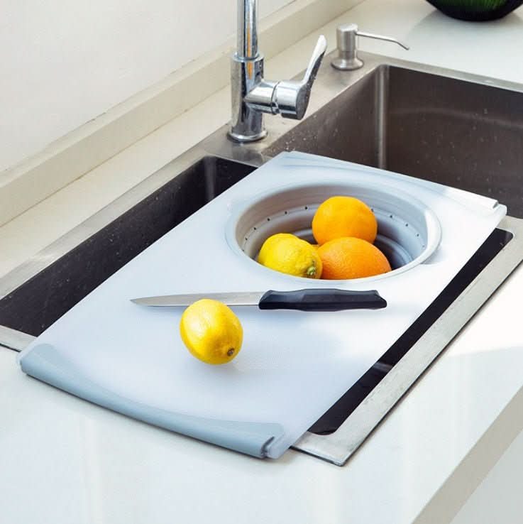 Innovative Multi - Functional 3 in 1 Chopping Board Detachable Folding Drain Basket Sink Cutting Board - Eshtree