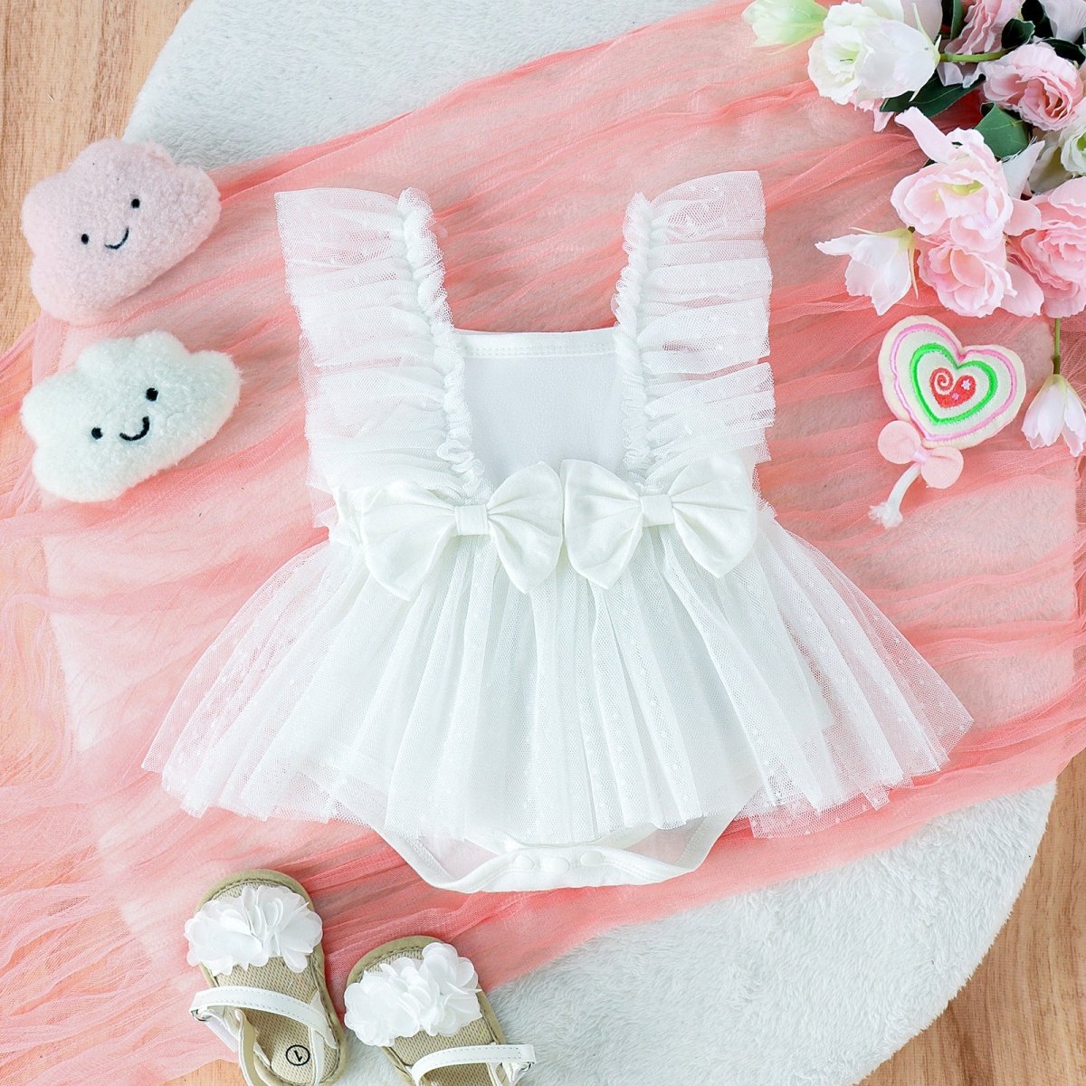 Jumpsuit Baby Net Skirt Princess Poris Dress Baby Skirt Baby Body Pants Jumpsuit - Eshtree