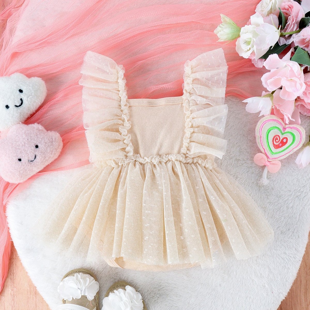 Jumpsuit Baby Net Skirt Princess Poris Dress Baby Skirt Baby Body Pants Jumpsuit - Eshtree