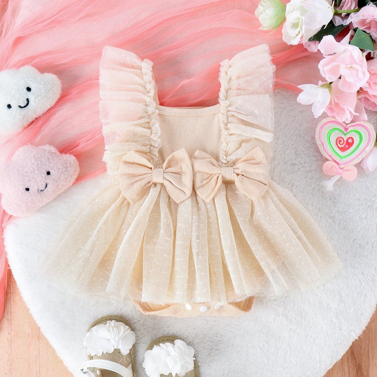 Jumpsuit Baby Net Skirt Princess Poris Dress Baby Skirt Baby Body Pants Jumpsuit - Eshtree