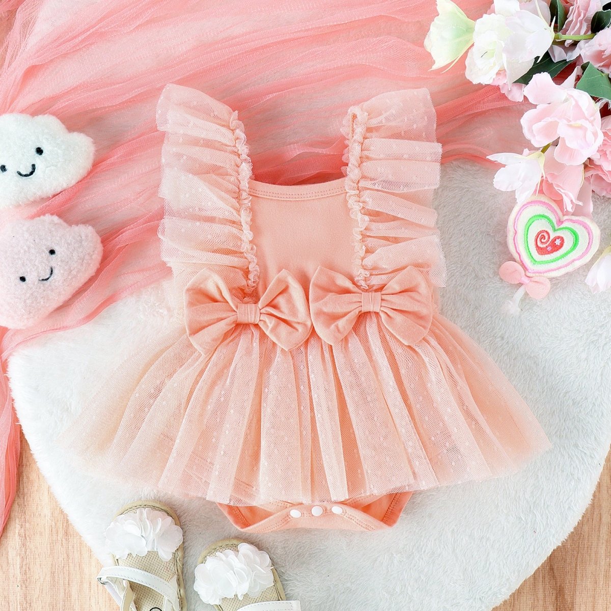 Jumpsuit Baby Net Skirt Princess Poris Dress Baby Skirt Baby Body Pants Jumpsuit - Eshtree