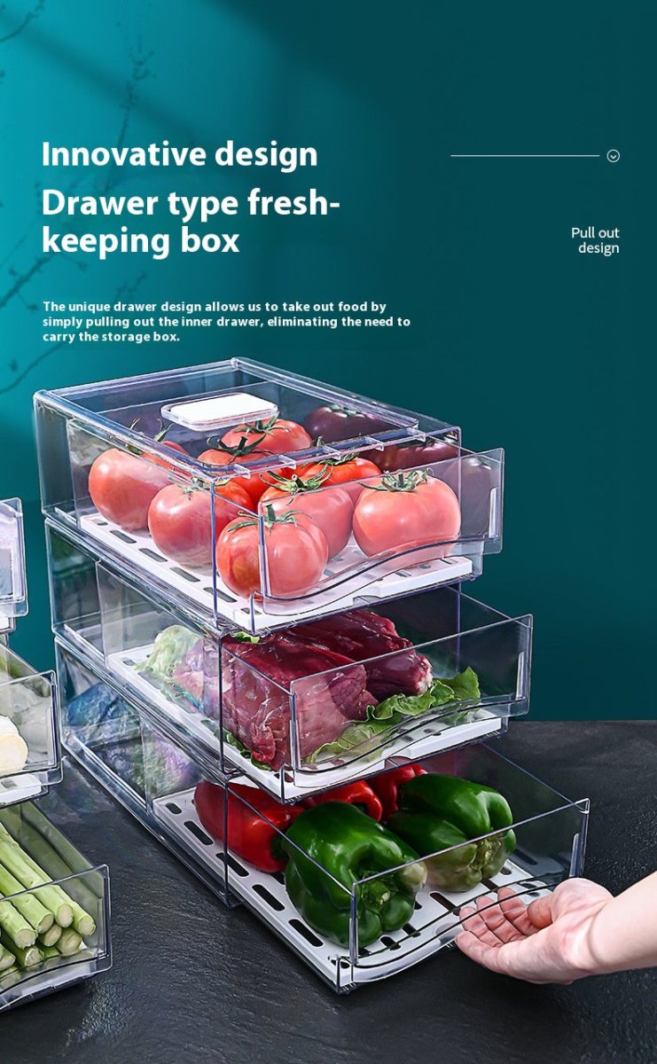 Kitchen Refrigerator Storage Box Drawer Crisper - Eshtree