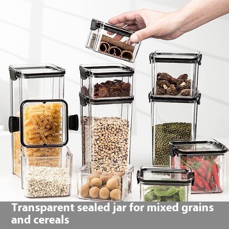 Kitchen Sealed Jar Storage Box Household Plastic Dry Goods Storage Food Storage Tank - Eshtree