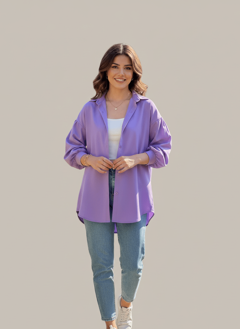 قميص حريمي كاجوال بتصميم عصري - Eshtree