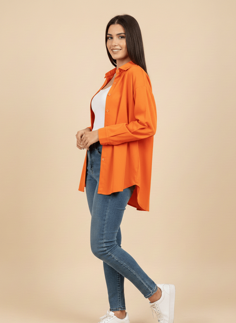 قميص حريمي كاجوال بتصميم عصري - Eshtree