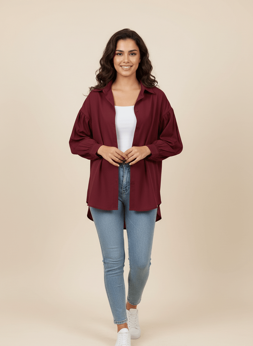 قميص حريمي كاجوال بتصميم عصري - Eshtree