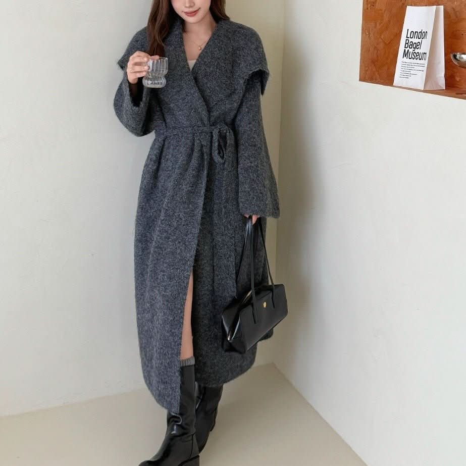Korean Style Idle Style Lapel Sweater Coat For Women - Eshtree