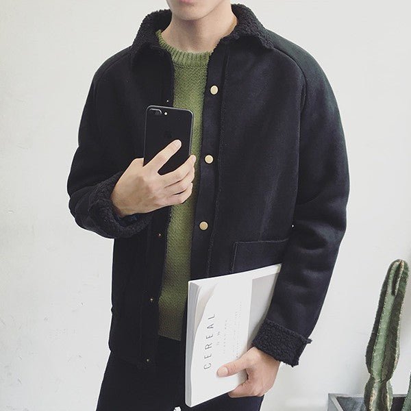 Lamb wool heavy coat jacket cotton jacket - Eshtree