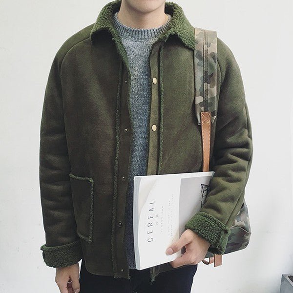 Lamb wool heavy coat jacket cotton jacket - Eshtree