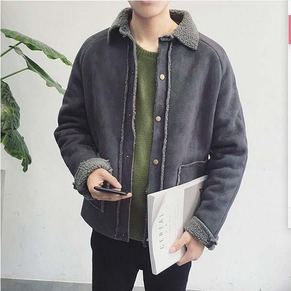 Lamb wool heavy coat jacket cotton jacket - Eshtree