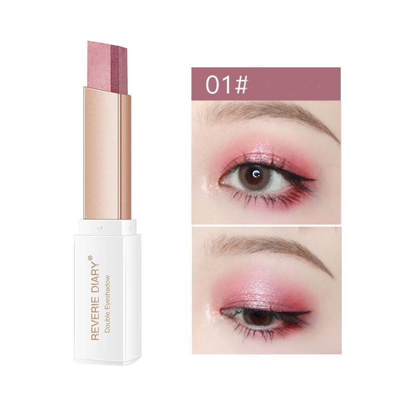 Lazy Eyeshadow Stick Stereo Gradient Shimmer Double Color Eye Shadow Pen Waterproof Easy To Wear Eyeshadow - Eshtree