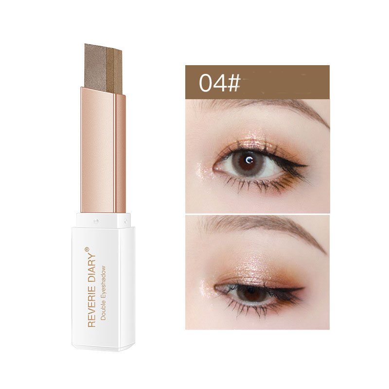 Lazy Eyeshadow Stick Stereo Gradient Shimmer Double Color Eye Shadow Pen Waterproof Easy To Wear Eyeshadow - Eshtree