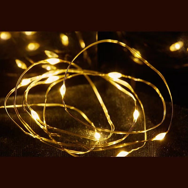 LED Light String Copper Wire Button Christmas Decoration Popular Copper Wire Lighting - Eshtree