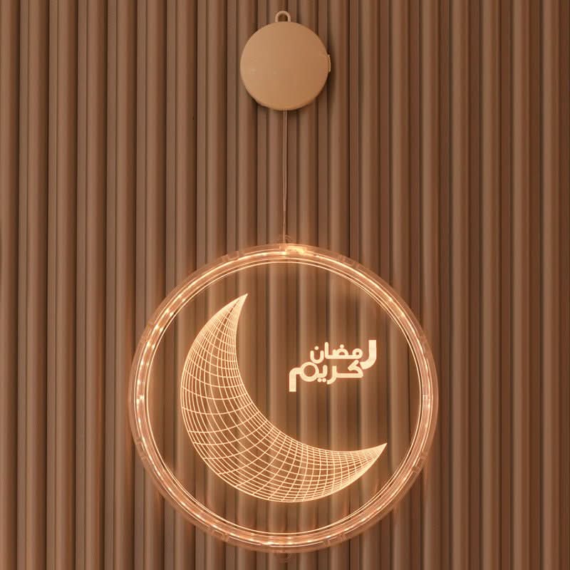 LED Ramadan Castle Moon Kerosene 3D Hanging Lamp - Eshtree