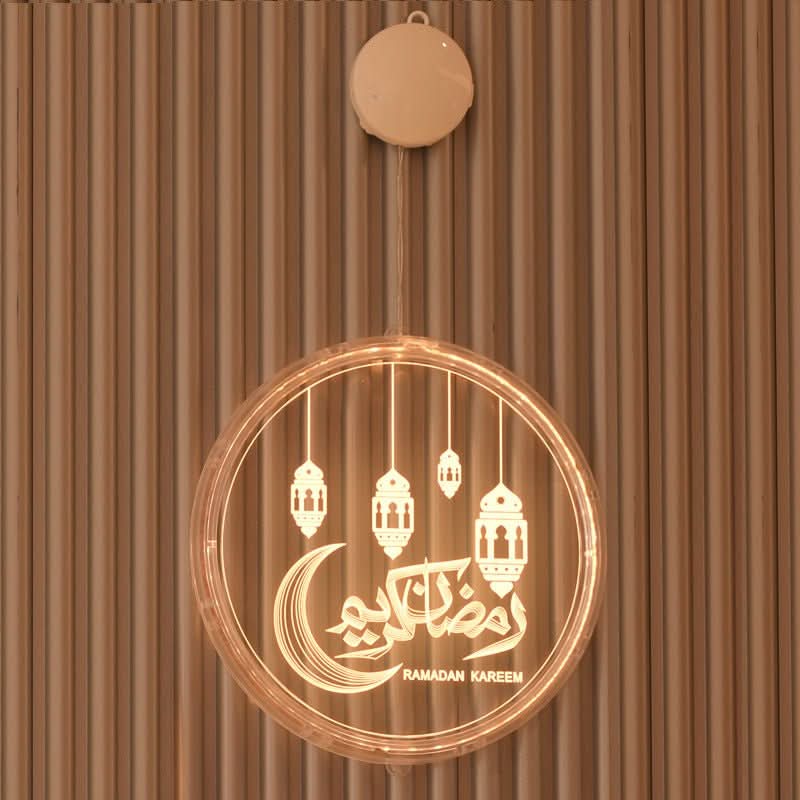 LED Ramadan Castle Moon Kerosene 3D Hanging Lamp - Eshtree