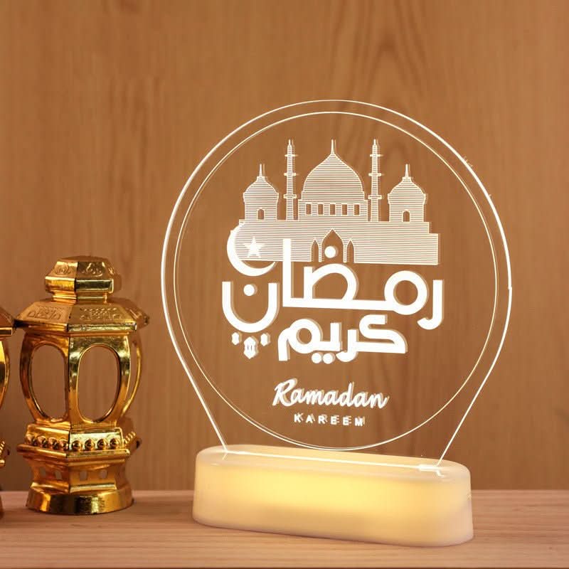 LED Ramadan Castle Moon Kerosene 3D Hanging Lamp - Eshtree