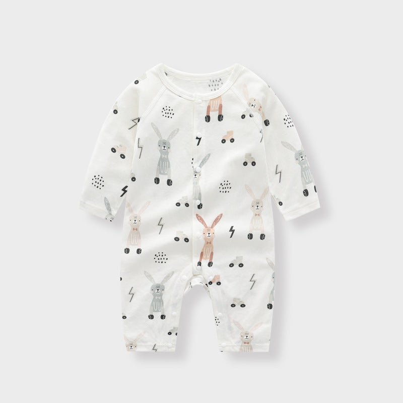 Light And Soft Bamboo Fiber Baby Jumpsuit Floral Animal Cute Print Spring Autumn Newborn Clothes Unisex Long Sleeve Baby Rompers For Boys Girls - Eshtree