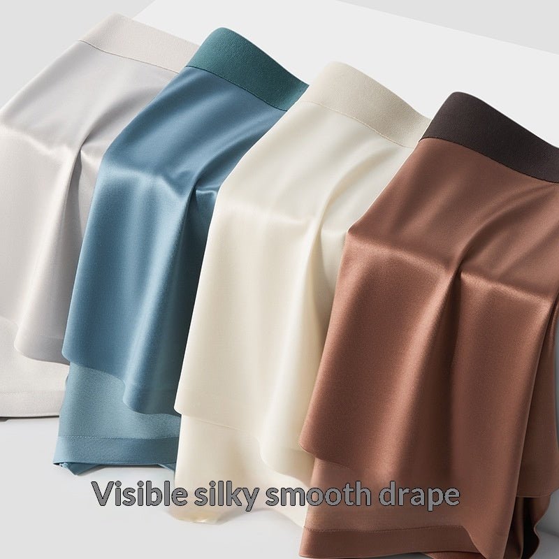 Light - luxury Satin Ice Silk Antibacterial Mens Boxer Briefs - Eshtree